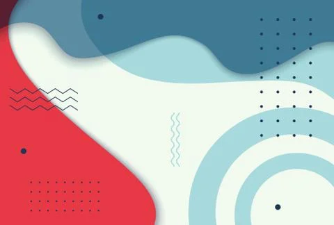 Modern style abstraction with composition made of various rounded shapes in Stock Illustration