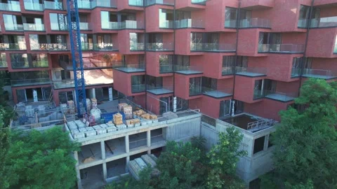 Modern-Style Building Construction Stock Footage 213255183