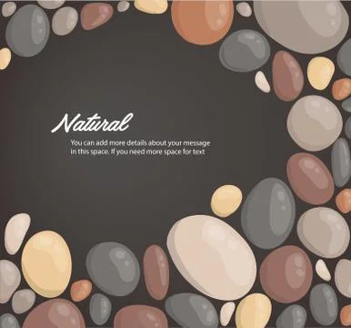 Modern style close up round stone background wallpaper vector illustration Stock Illustration