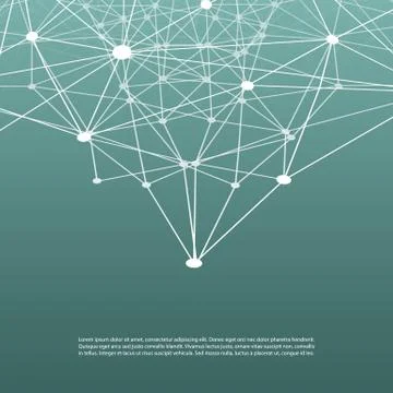 Modern Style Cloud Computing, Networks Structure, Telecommunications Concept イラスト素材