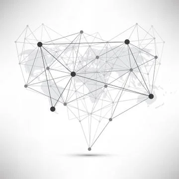 Modern Style Cloud Computing, Networks Structure, Telecommunications Concept イラスト素材