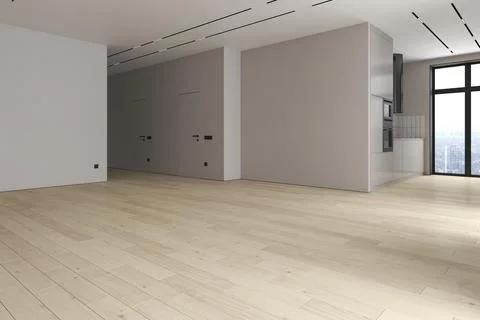Modern style conceptual interior empty room 3d illustration Stock Illustration
