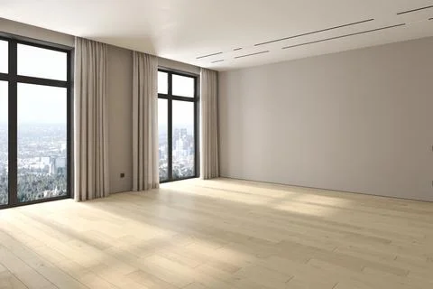 Modern style conceptual interior empty room 3d illustration Stock Illustration