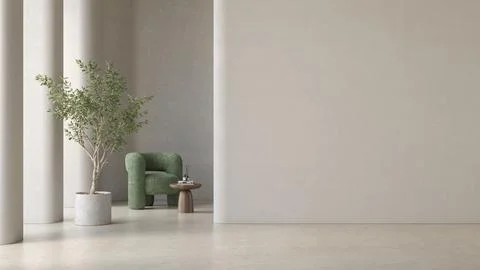 Modern style conceptual interior room 3d illustration Stock Illustration