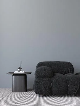 Modern style conceptual interior room 3d illustration Stock Illustration