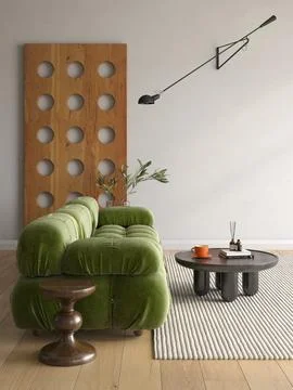 Modern style conceptual interior room 3d illustration Ilustración de archivo