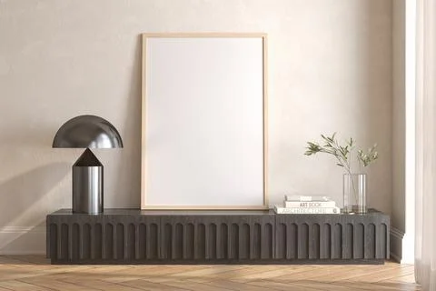 Modern style conceptual interior room 3d illustration Stock Illustration