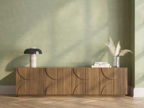 Modern style conceptual interior room 3d illustration Stock Illustration