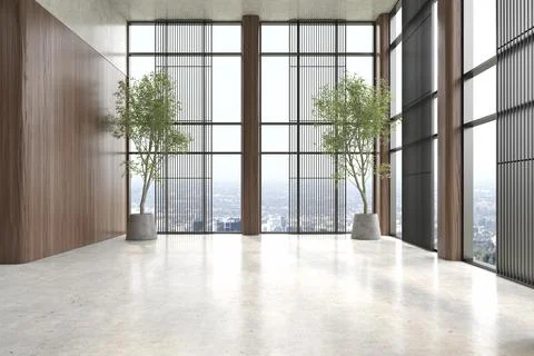 Modern style conceptual reception interior room 3d illustration Stock Illustration