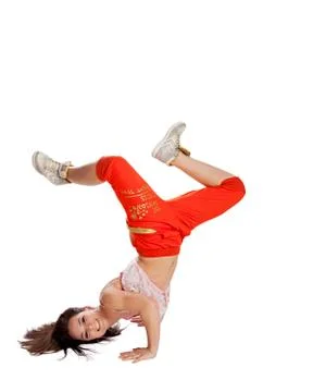 Modern style dancer on isolated background Stock Photos