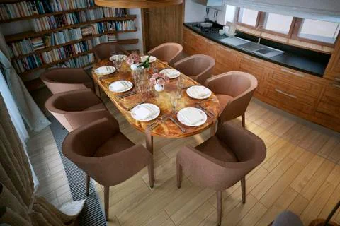 Modern style dining Stock Illustration