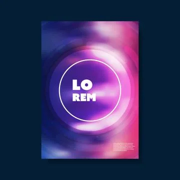 Modern Style Flyer or Cover Design for Your Business with Colorful Blurry G.. Stock Illustration