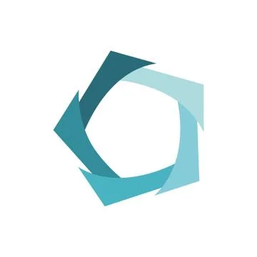 Modern style geometric hexagonal logo design icon vector element Stock Illustration