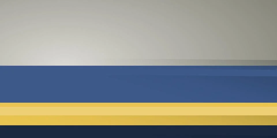 Modern Style Horizontal Lines Pattern, Grey, Blue, Yellow Colored Banner Te.. Stock Illustration