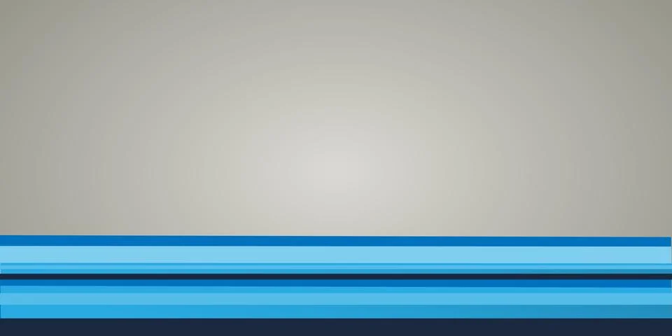 Modern Style Horizontal Lines Pattern, Grey and Blue Colored Banner Templat.. Stock Illustration