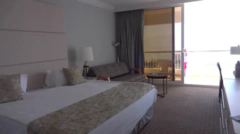 Modern style hotel room 스톡 동영상 34650567