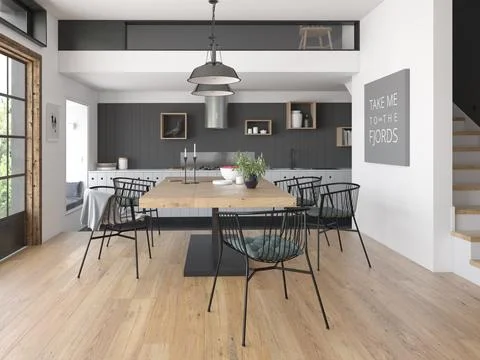 Modern style interior design 3D rendering Ilustração Stock