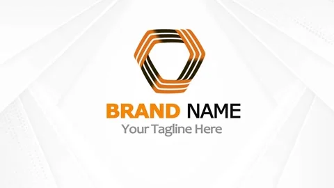Modern style polygon shape logo. Stock Footage 255357326