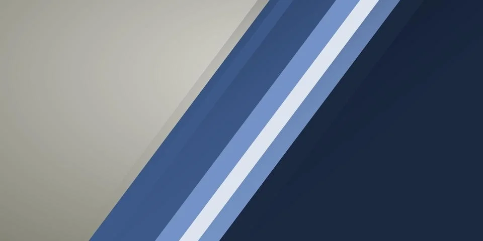 Modern Style Slanted Lines Pattern, Grey and Blue Colored Banner Template, .. Stock Illustration