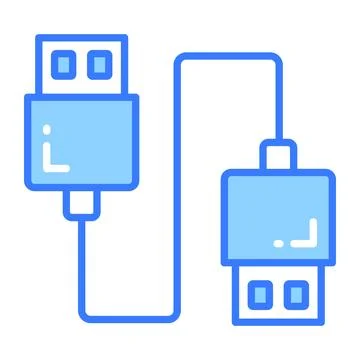 Modern style vector of data cable, icon of data cable editable style Stock Illustration
