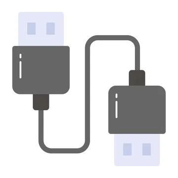 Modern style vector of data cable, icon of data cable editable style Stock Illustration