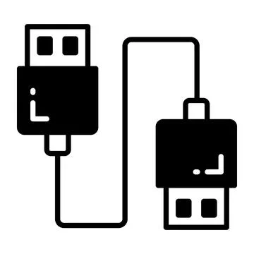 Modern style vector of data cable, icon of data cable editable style Stock Illustration