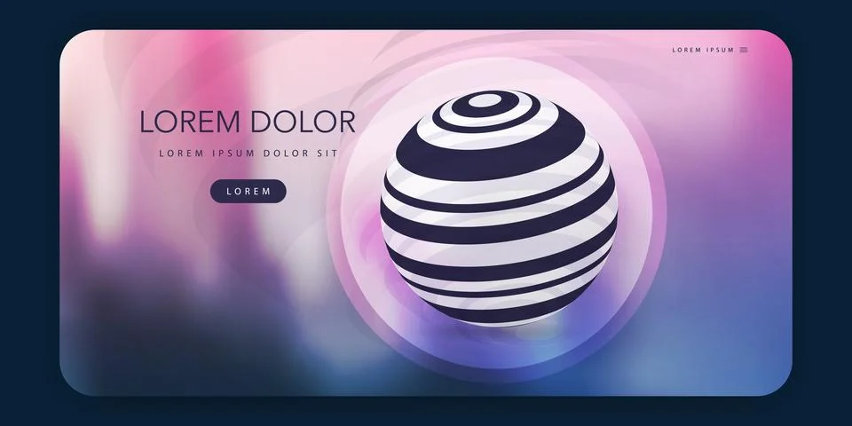 Modern Style Web Design Elements - Header or Banner Design with Striped Tra.. Illustrazione stock