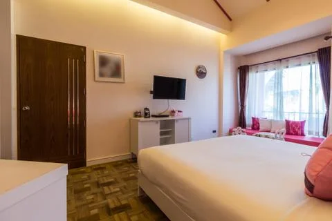 Modern styles of bedroom Stock Photos