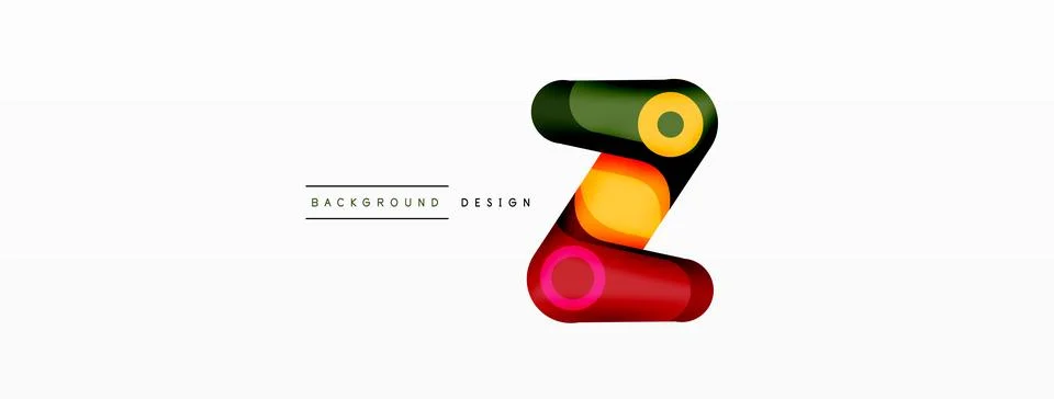 Modern stylish geometric background. Abstract round shapes composition for Stock Illustration