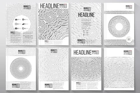 Modern stylish geometric background with circles. Brochure, flyer or booklet for Illustrazione stock