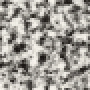 Modern Stylish Halftone Texture. Endless Abstract Background With Random Size Stock Illustration