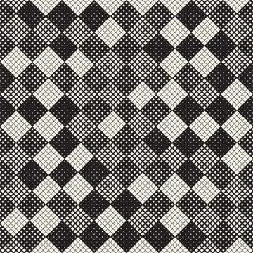 Modern Stylish Halftone Texture. Endless Abstract Background With Random Size Stock Illustration