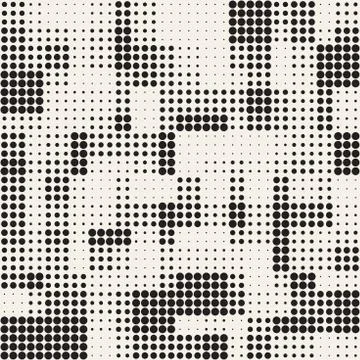 Modern Stylish Halftone Texture. Endless Abstract Background With Random Circ Stock Illustration