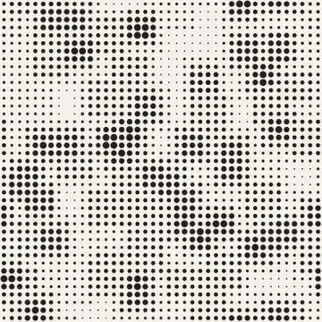 Modern Stylish Halftone Texture. Endless Abstract Background With Random Circ Stock Illustration