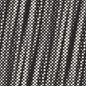 Modern Stylish Halftone Texture. Endless Abstract Background With Random Size Stock Illustration