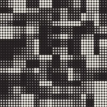 Modern Stylish Halftone Texture. Endless Abstract Background With Random Size Stock Illustration