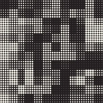 Modern Stylish Halftone Texture. Endless Abstract Background With Random Circ Stock Illustration