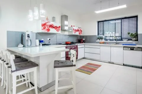 Modern stylish kitchen Stock Photos