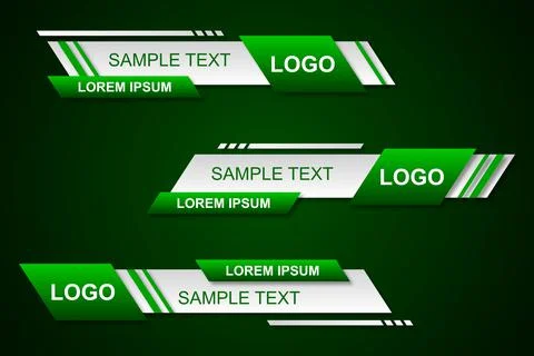 Modern stylish lower third banner template design. Graphic set of Broadcast N Illustrazione stock