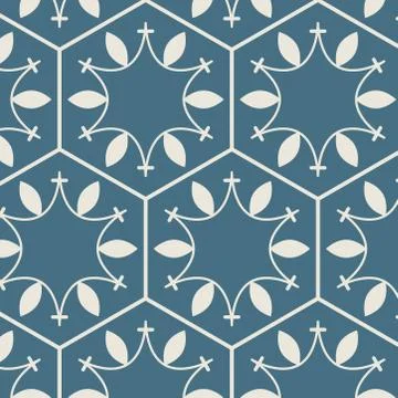 Modern stylish seamless pattern in blue and white texture. Stock Illustration