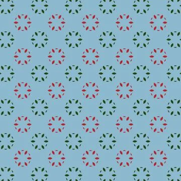 Modern stylish seamless pattern on turquoise background. Stock Illustration