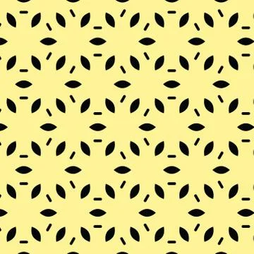 Modern stylish seamless pattern on yellow background. Stock Illustration