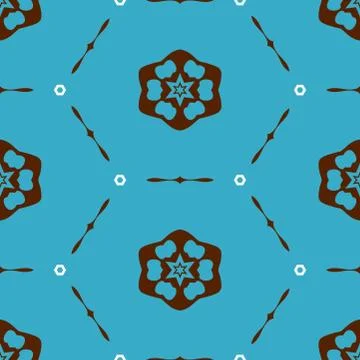 Modern stylish texture. Colored background with fancy elements. Abstract seam Stock Illustration