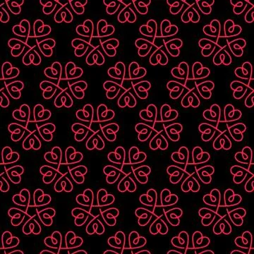 Modern stylish texture heart repeating seamless pattern Stock Illustration