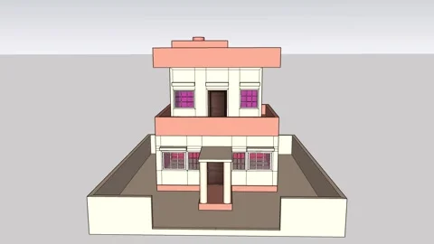 Modern Stylist Duplex Building Vídeos de archivo 345056855
