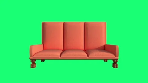 Modern Stylist Sofa Fabric and Wooden Vídeo Stock 344806679