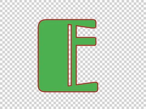 Modern Stylized 3D Letter A Logo Icon in Green and Red Stock Illustration