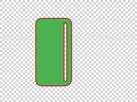 Modern Stylized 3D Letter A Logo Icon in Green and Red Stock Illustration