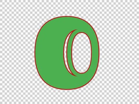 Modern Stylized 3D Letter A Logo Icon in Green and Red Stock Illustration