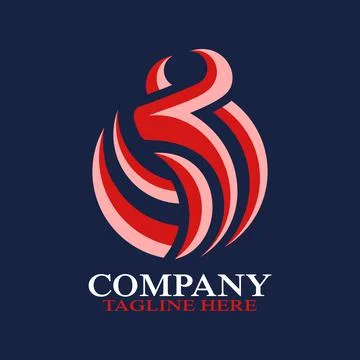Modern stylized bull logo. Vector illustration Stock Illustration